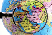 Globe with Magnifier